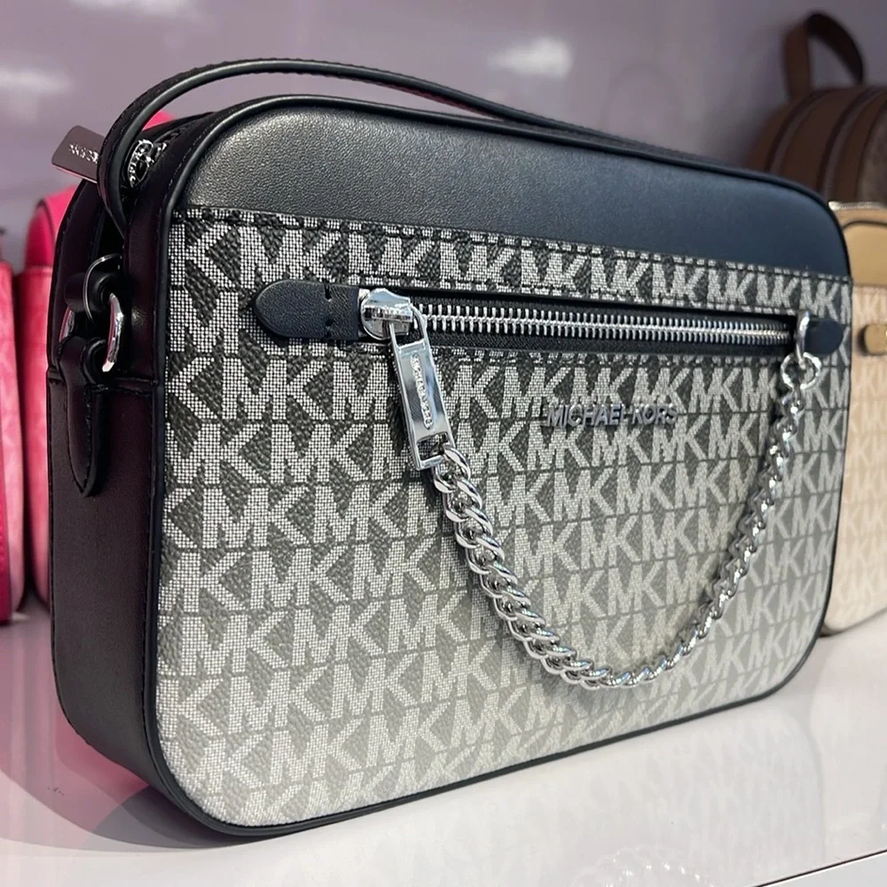 Michael Kors Jet Set Item Large Ombré EW Signature ZP Chain XBody Logo Crossbody